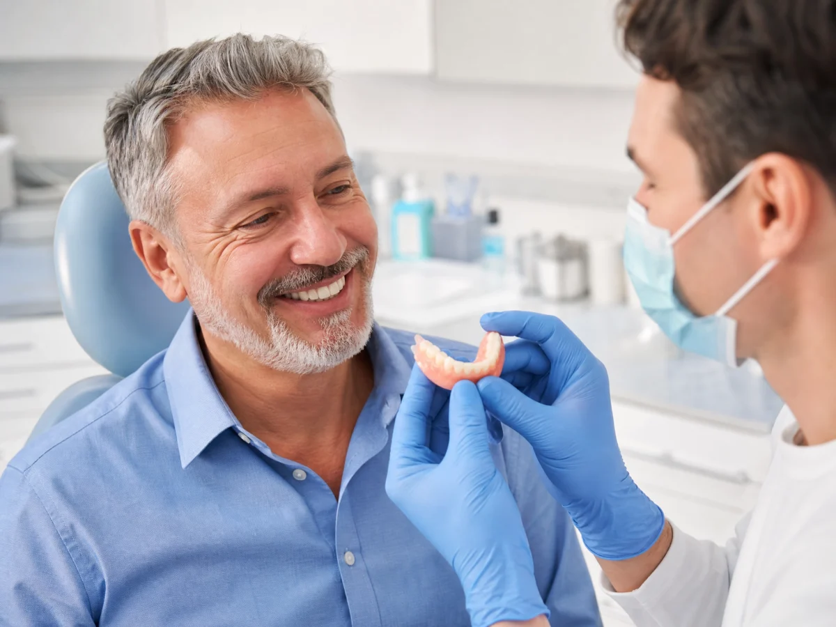 Complete denture fitting at Apollo Dental Vadavalli